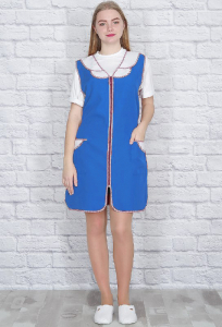 Халат 702, молния (василек)