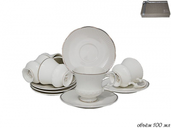 181-032 Кофейный набор 100 мл, 12пр. в под.уп.(х12)Фарфор