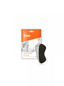 BRAUS Пяткоудерживатели Anti-slip BLACK Наклейки на задник обуви (кожа/латекс/липкая лента) ЧЕРНЫЕ БЕЗРАЗМЕРНЫЕ