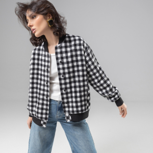 Бомбер из мягкой ткани, Движение вперед (интересная штучка)