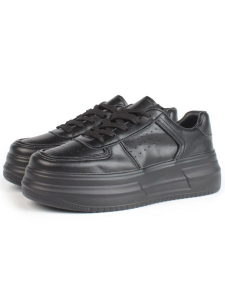 05-P8203-2 BLACK Кроссовки женские (натуральная кожа)