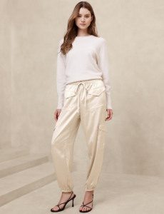 Satin Cargo Jogger