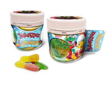 Мармеладные НОВОГОДНИЕ ЗМЕЙКИ, 100 г., TM Prod.Art