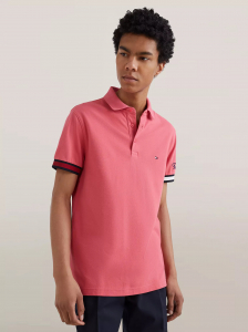 Slim Fit Flag Cuff Polo