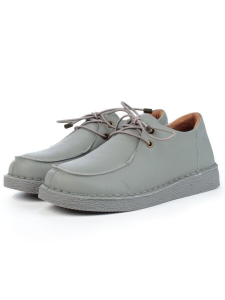 01-D7583-2 GRAY Ботинки демисезонные женские (натуральная кожа)
