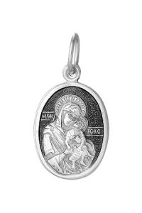 Образ (БМ Взыграние) из серебра частично черненый штампованный