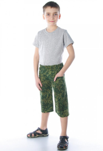 Шорты КМФ детские (цифра-зеленая)