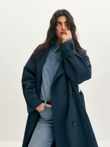 Двубортный тренч