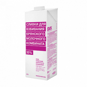 Сливки животные БМК (Брянск) 35% 1 л
