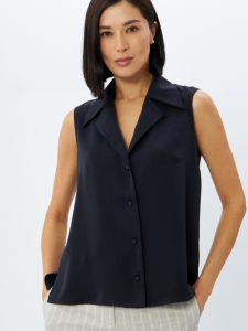 Блузка без рукавов OD-970-2 темно-синий