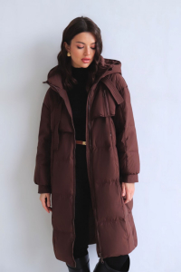 15842 Пуховик шоколадный