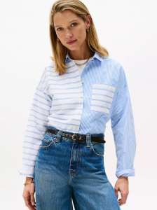 Relaxed Fit Mix Stripe Poplin Shirt