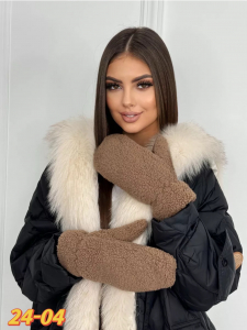 Женские Варежки c мехом