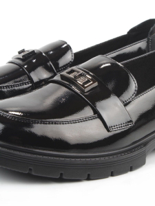 03-PDHL243-1 BLACK Лоферы женские (натуральная кожа)