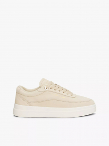 Nubuck Leather Platform Court Sneaker