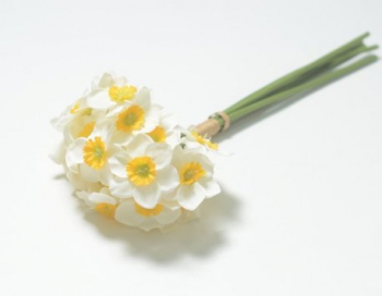 Искусственные цветы, Ветка нарцисс 6 голов (1010237) белый