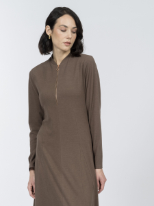 Трикотажное платье с застежкой-молнией