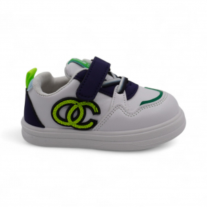 Кроссовки 4259 бело зеленые