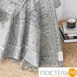 Estia ЭЛДА Плед св.сер. 130х170 см, 1 пр., 90% хлоп./10% мерин.шерсть, 208 гр/м2