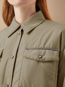 Куртка в рубашечном стиле с утеплителем