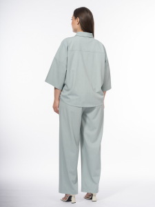 Костюмная блуза рубашечного кроя