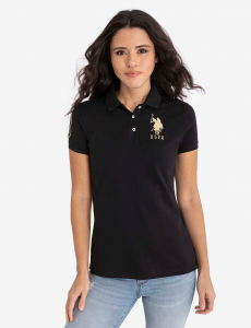 USPA METALLIC PRINT POLO SHIRT