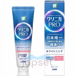 Lion Clinica Pro Whitening Refresh Mint Отбеливающая зубная паста с энзимами, со вкусом освежающей мяты, 95 гр