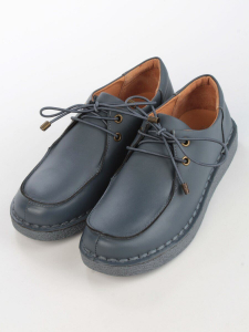 01-D7583-3 BLUE Ботинки демисезонные женские (натуральная кожа)