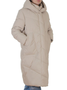 6606B BEIGE Пальто зимнее женское (200 гр. холлофайбер)