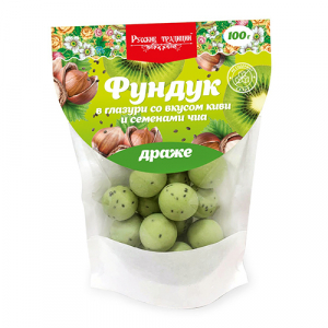 Фундук в глазури без сахара с Киви и семенами Чиа, 100г (15шт/кор)