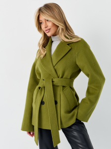 Пальто женское демисезонное 27220 (лайм ворсовый)