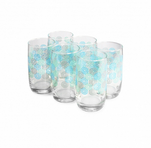 Набор стаканов ФРАНЦУЗСКИЙ РЕСТОРАНЧИК КРУГИ 6шт 330мл высокий