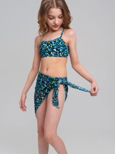 Комплект для девочки: купальник, парео