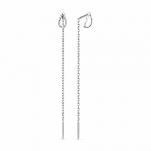 Серьги родированные серебро 925*