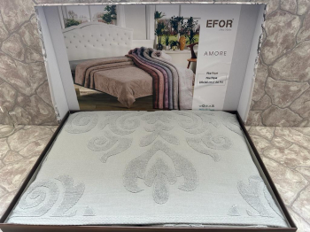 Покрывало EFOR AMORE махровое (220*240) серый GRI