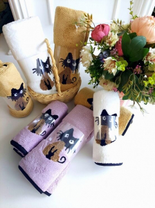 Полотенце из микрофибры с декором 