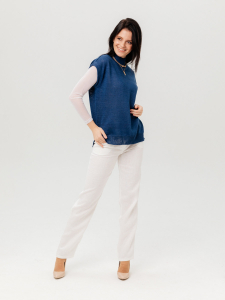 Жилет из льна 7-38 синий