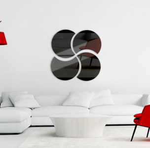 Зеркальная декоративная наклейка 