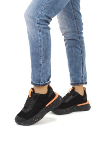 04-S77-41 BLACK Кроссовки женские (натуральная кожа, натуральная замша)