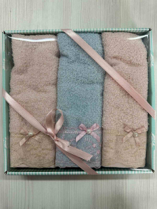 Набор кухонных салфеток EFOR (3шт) (30*50) махра кремовый гипюр