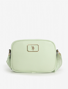 ENAMEL PLATE CLASSIC ZIP CROSSBODY BAG