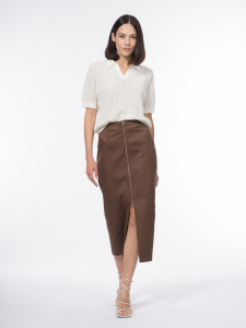 Юбка с застежкой на молнию и разрезом