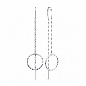 Серьги родированные серебро 925*