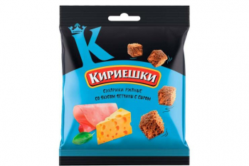 «Кириешки», сухарики со вкусом ветчины и сыра, 40 г