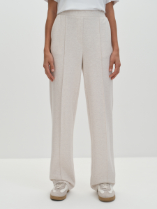 Брюки из меланжевого хлопка со стрелками