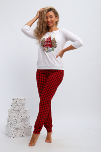 Пижама женская П162 Нарядные Ёлочки