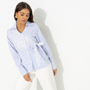 Рубашка с эффектом многослойности, Модная цель (белая)