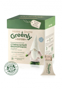 Стиральный биопорошок для белых и светлых тканей концентрированный Home Gnome Greenly