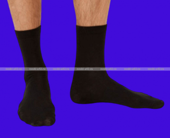 Белорусский хлопок носки мужские гладкие чёрные