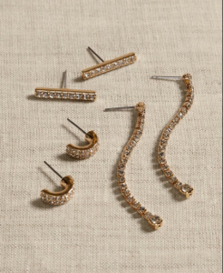 Bar Pave Earrings Multipack